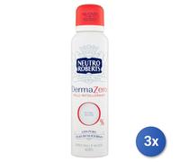 3x Roberts Desodorante Spray 150 Ml. Derma Zero