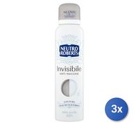 3X Roberts Desodorante Spray 150 ML. Invisible