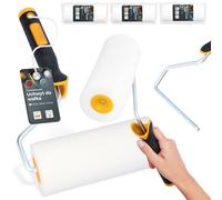 3x Rodillo Espuma 18 cm Repuesto Versátil Pintura Barniz Tinte Laca Agua Disolventes Mango Soporte Perfecto Trabajos Renovación Casa Uso Profesional