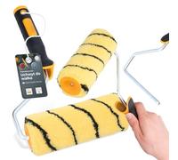 3x Rodillo Pintura 18 cm Recambio Laca Fachadas Pared Soporte Herramientas Pintor Trabajo Renovación Gran Absorción Deslizamiento Suave Acabado Profesional