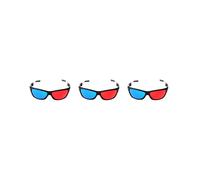 3X Rojo-Azul / Gafas 3D Estilo de Cian Anaglifo para 3D Pelicula TV