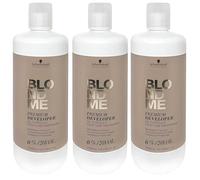 3x Schwarzkopf BlondMe Revelador Oxidante Premium 3x 1000 ml