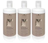3x Schwarzkopf BlondMe Revelador Oxidante Premium 3x 1000 ml