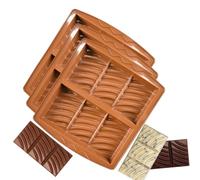 3X Silicone Chocolate Bar Molds, Extra Deep Nutrition Cereal Bar Moulds For Praline, Homemade Candy, Snack, Protein Bars, Food Grade Non-Stick Tray For Baking & Freezing,7.72x7.09x0.79 In