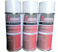 3x SIO Limpia Contactos Eléctricos Spray 400ml - Limpiador Electrónico Secado Rápido Sin Residuos - Elimina Grasa, Óxido y Suciedad - Spray Contactos para Automoción, Industria y Electrónica