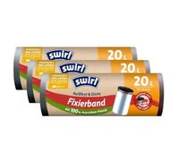 3x Swirl Fixierband Müllbeutel 20L ( 15 stk./Rolle )