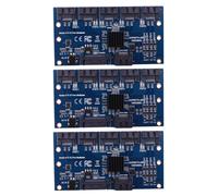 3X Tarjeta Controlador Tarjeta Madre Tarjeta de ExpansiÓN 1 A 5 Puertos Sata3.0 6 Gbps Multiplicador Adaptador de Tarjeta Vertical de Puerto