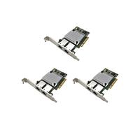 3X Tarjeta de Red Ethernet de Doble Puerto 10G X540-T2 PCIE-X8 X16 Adaptador de Extensión de Red Compatible con Synology NAS