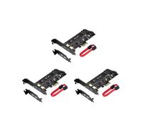 3X Tarjeta Pci-e A Usb 3.0 Pci Express Incluye 1 Puerto Usb C y 2 Puertos Usb A, Tarjeta Adaptadora M.2 Nvme A Pcie 3.0 con Soporte