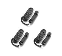 3X TCF1000 Teléfono de Pared para Escritorio con Rellamada y Memoria Flash Teléfono de Hotel, Ascensor, Extensión Telefónica para Oficina en Casa