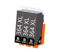 3X Tinta 364XL Negro Compatible como Repuesto para HP 364XL 364 XL Negro para HP Photosmart 5510 5514 5515 5520 5522 5524 6510 6520 6525 7510 7520 DESKJET 3070A 3520 3522 (Pack de 3)