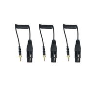 3X Tipo de Bloqueo Saramónico de 3,5 mm una 3,5 mm TRS una XLR Salida de Micrófono Hembra Cable de Audio Universal para Receptores Inalámbricos