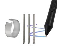 3X Titanio Puntas de Repuesto para One by Wacom/Bamboo/Intuos/Intuos 5&4&3/Intuos Pro(PTH-451/651/851)/Cintip/Cintip Companion 1&2&Hybrid/Cintip 13H, para CTE-,MTE-,CTL-,CTH- Serie Tableta Gráfica