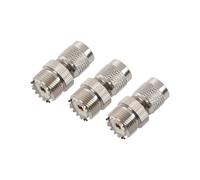 3X TNC Macho A PL259 UHF Conector Adaptador Hembra, Plateado