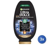3X Ultradulce Garnier Acondicionador 200 Ml. Carbón Magnético Hecho En Italia