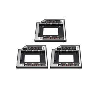 3X Universal 2Nd HDD Ssd Caddy de Disco Duro de 9,5 mm para La Bahía ÓPtica de Cd / Dvd-Rom para El Soporte Del Disco Duro Sdd Sataii Sdd