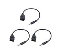 3X USB Puerto, AUX, 3.5 mm Enchufe para Cable de Carga - de Datos- de Audio Negro
