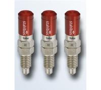 3X Válvula De Liberación Rápida De Acero Con Tornillo M8X1.25X16 + Tapas Rojas