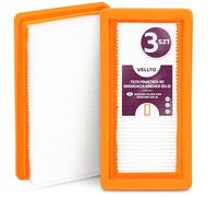 3x Vellto Filtro HEPA Pliegues Plano Para Aspiradora Compatible Con Kärcher DS6 DS5 DS 5500 5600 5800 6000 6.414-631.0 Mediclean Motor Alto Rendimiento Purificación Aire Accesorio
