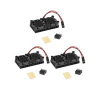 3X Ventilador Doble con Disipador de Calor Enfriador de Ventiladores de Enfriamiento Doble Definitivo para Raspberry Pi 4B