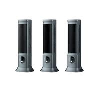 3X Ventilador Sin Aspas de Escritorio, Aire Acondicionado Portátil Recargable por USB, Ventilador de Torre de Mesa Silencioso de 3 Velocidades