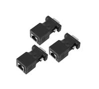 3X Vga Extensor Macho A Lan Cat5 Cat6 Rj45 Adaptador de Cable Red
