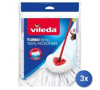 3X Vileda Turbo Clásico Cabeza Del Mopa Blanca