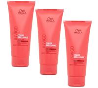 3x Wella Invigo Color Brilliance Acondicionador Para Cabello Fuerte, (3x 200ml)
