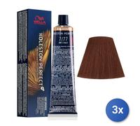 3X Wella Koleston Perfect 7/77 60Ml