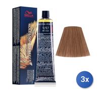 3x Wella Koleston Perfect Me+ Tinte Rico Natural 9/97 60Ml