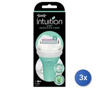 3X Wilkinson Afeitadora Lady Intuition Sensitive 2En1 Hecho En Italia