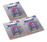 3x XCell Litio 9V Bloque 1200 mAh 6AM6 En Blister De 1 Unidad