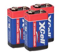 3x Xcelllithium 9V Bloquear Baterías para Detector de Humo / Feuermeler 10 Años