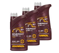 3x1 Litro MANNOL Energy Combi LL 5W-30 Aceite Motor API SN ACEA C3