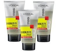 3x150ml Loreal Paría Studio Line sin Huellas Fx Gel Estilizador 24h Ultra Fuerte