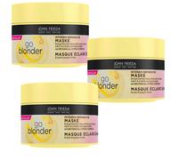 3x250ml JOHN FRIEDA Go Blonder Intensivo Reparación Máscara Rubia Proteje