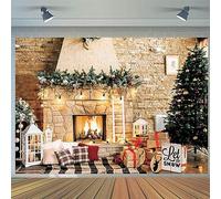 3x2m Telón de Fondo Navidad Chimenea de Navidad Árbol de Navidad Regalo Fotografía Fondo Familia Niños Retrato Sesión de Fotos Invierno Vacaciones Año Nuevo Cumpleaños Banner Decoraciones