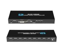 3x3 Video Wall Controller 4K HDMI DVI entrada 1080p 3x3 2x3 2x4 4x2 1x4 TV Wall Controller procesador 9 pantalla empalme caja