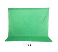 3x3m Green Screen Backdrop Non Reflective Green Screen Background Cloth for Video Photographic Studio Streaming