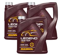 3x4 Litro Mannol Legend + Ester 0W-40 aceite motor Acea A3/B4