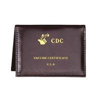 3X4 Tarjetero para Tarjeta de Vacunación Cdc, Soporte de Tarjetas de Vacunación para Proteger Cdc Vacunación Tela Certificado Cdc Vacuna Café