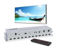 3x4 Video Wall Controller, 1 Input, 12 Outputs, 26 Split Modes, Remote Control and RS232, Audio and Memory Function