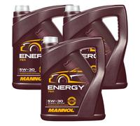 3x5 Litro Mannol Energía 5W-30 aceite motor 7511 Api Sn / CH-4 Acea A3/B4
