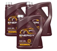 3x5 Litro MANNOL Energy 5W-30 Aceite Motor 7511 API SN/CH-4 ACEA A3/B4 Sintético
