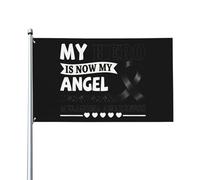 3X5Ft Bandera De Jardín Bandera De Concienciación Sobre El Melanoma: Mi Héroe Ahora Es Mi Ángel Customed Banderas Artificiales Para El Hogar Resistente A La Decoloración Para Patio Vacaciones