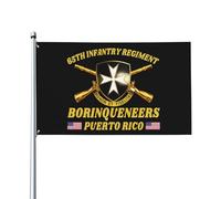 3X5Ft Bandera Decorativas Estacionales Bandera De Puerto Rico Del 65.º Regimiento De Infantería Borinqueneers Resistente A La Decoloración Banderas Artificiales Poliéster Para Partido Vacaciones