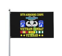 3X5Ft Bandera Decorativas Estacionales Bandera De Veterano De Combate Del 18.º Cuerpo De Vietnam Colores Vivos Banderas Militar Poliéster Para Vacaciones Estreno De Una Casa