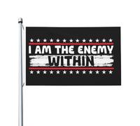 3X5Ft Bandera Decorativas Estacionales Yo Soy El Enemigo Interior (Bandera) Resistente A La Decoloración Banderas Militar Poliéster Para Partido Estreno De Una Casa
