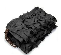 3x5m 2x46m Red de Camuflaje, Tela Camuflaje Militar con Protección Solar para Interior y Exterior, Cubierta de Privacidad y Decoración de Camuflaje para salón, Ocio, Camping, Caza(Black,12 x 18 m)