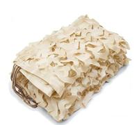 3x5m 2x46m Red de Camuflaje, Tela Camuflaje Militar con Protección Solar para Interior y Exterior, Cubierta de Privacidad y Decoración de Camuflaje para salón, Ocio, Camping, Caza(Beige,3.0 x 12 m)